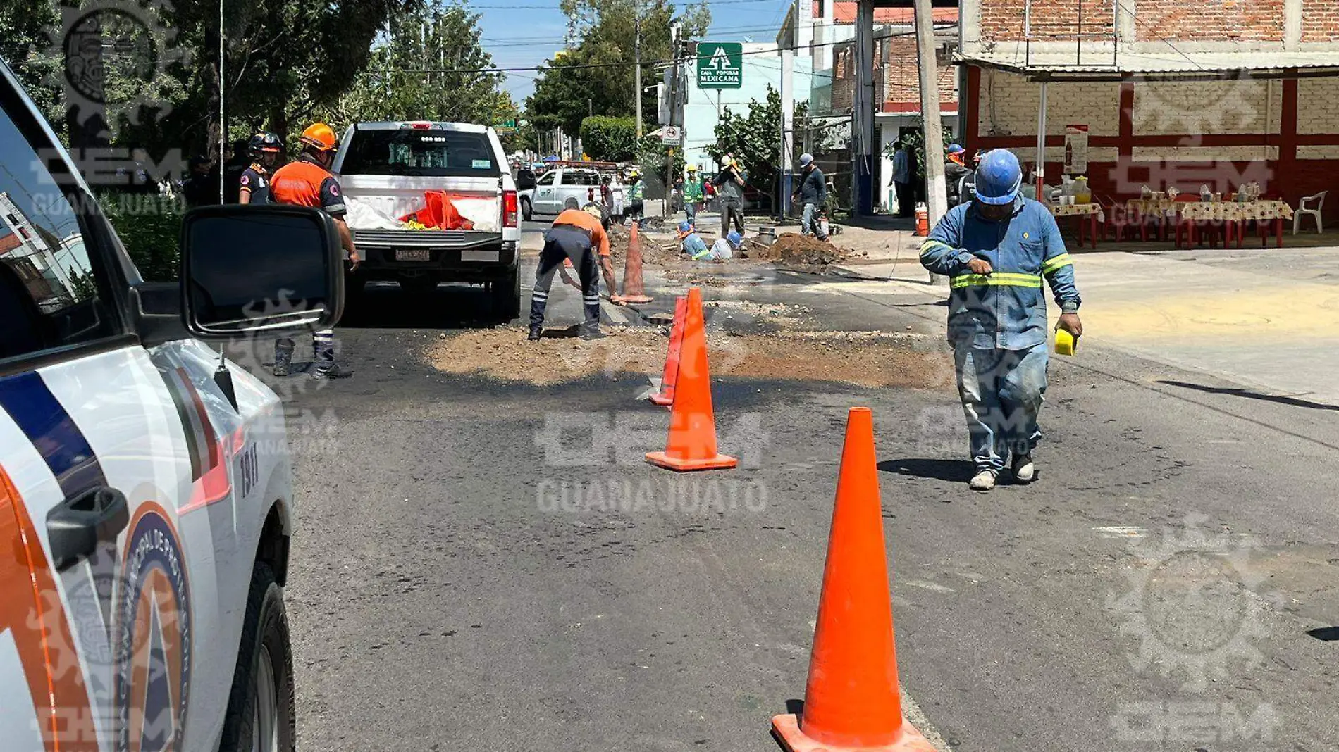 Fuga de gas ocasionó incendio a media avenida en Irapuato (1)